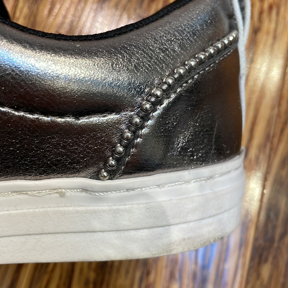 Westies Tori metallic silver stud lace up sneakers size 5 - Picture 9 of 11
